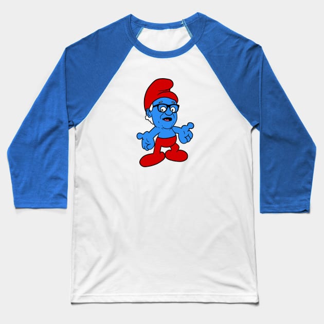 Danny DeVito as Papa Smurf Baseball T-Shirt by Harley Warren